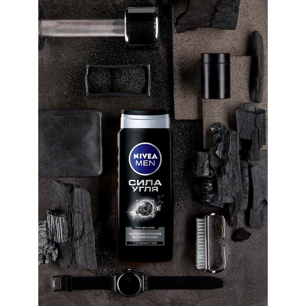 Гель для душа Nivea For men. Сила угля, 500 мл - фото №17