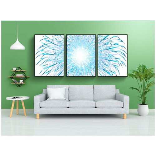 фото Набор модулных постеров для интерьера "фейерверк, пиротехника, празднование" 60x90 см. в тубусе, без рамки lotsprints