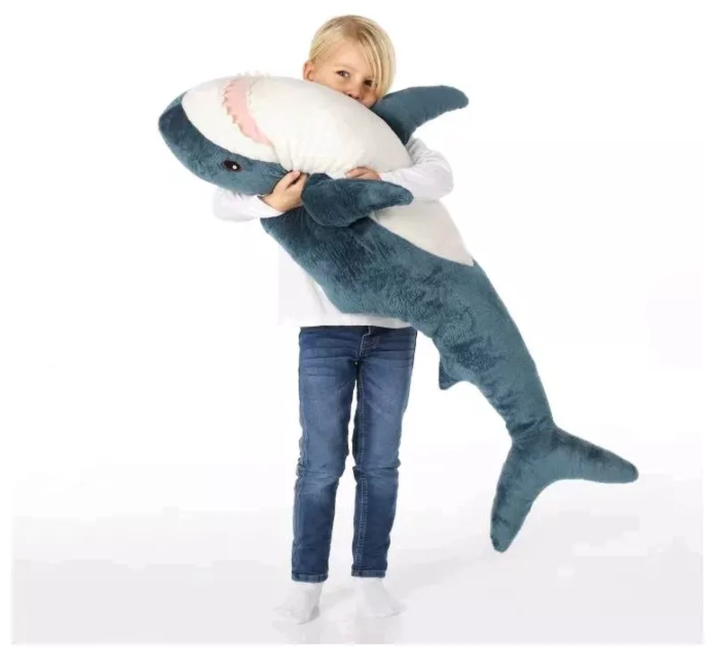 Мягкая игрушка акула 140см подарок внутри/ синяя акула/ игрушка-подушка/ плюшевая игрушка
