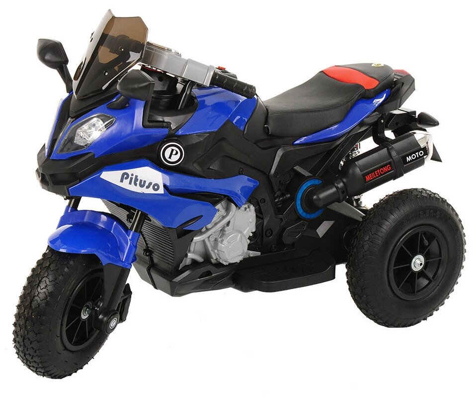 Электромотоцикл Pituso2*6V/4Ah Синий HLX-2018 Детский электромотоцикл электроквадроцикл детский электро-трицикл электромобиль подарок для детей для мальчиков для девочек