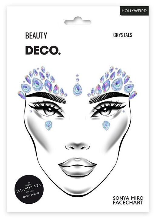 Кристаллы для лица и тела DECO. FACE CRYSTALS by Miami tattoos (Jazzy)