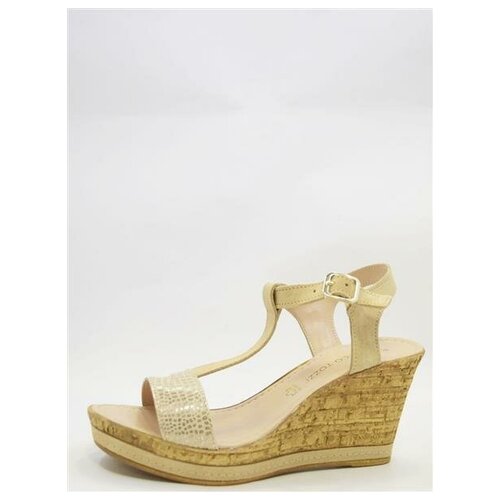 фото Marco tozzi 2-28364-28-596v женские босоножки бежевый искусственная кожа, размер 41