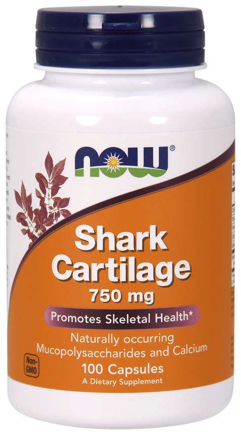 NOW Shark Cartilage (Акулий Хрящ) 750 мг 100 капсул