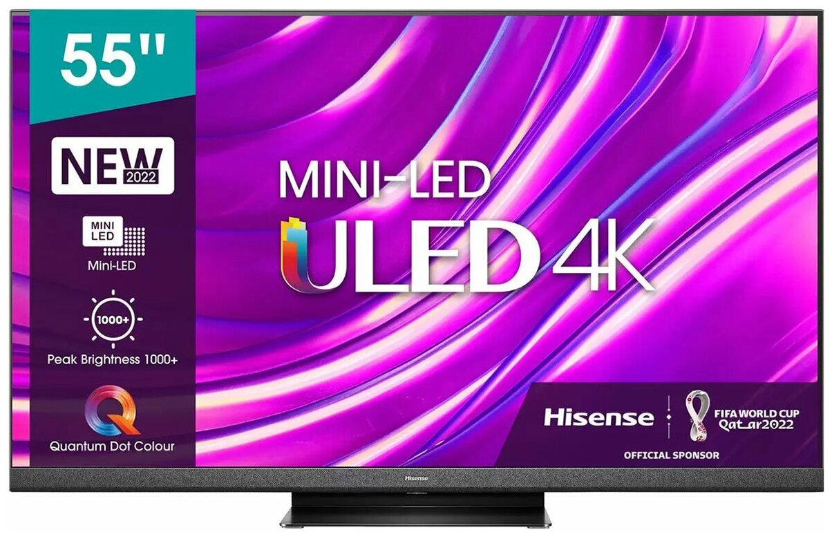 QLED телевизор HISENSE 55 55U8HQ Smart темно-серый