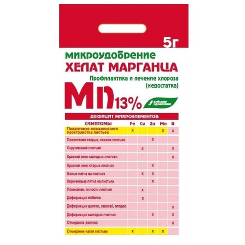 Микроудобрение Хелат марганца, Буйские удобрения, 5 гр 