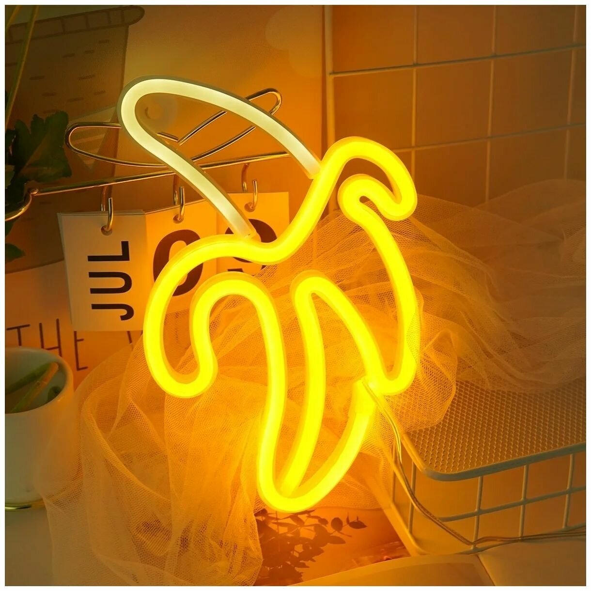 Светильник ночник настенный детский декоративный в комнату Банан - фотография № 3