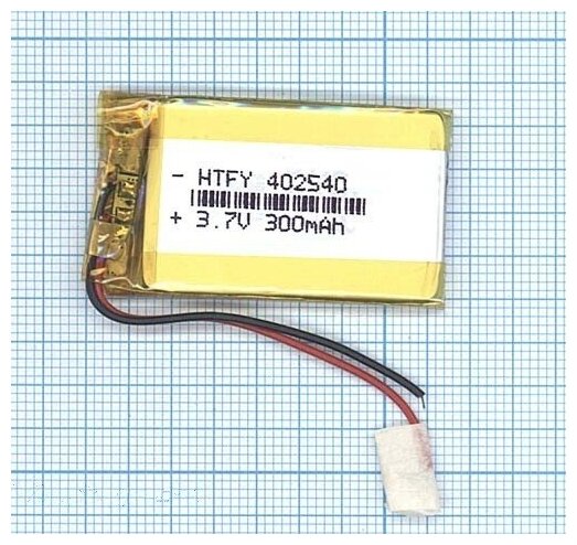 Аккумулятор Li-Pol (батарея) 4x25x40mm 2pin 3.7V/300mAh