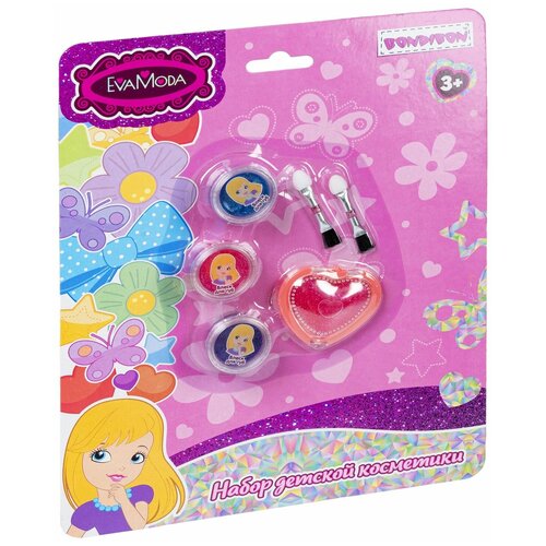 Набор детской декоративной косметики Bondibon Eva Moda из 5 предметов, блески для губ, аппликаторы (ВВ5106)