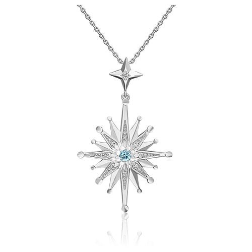 фото Platina jewelry серебряная подвеска с топазом 03-3251-00-201-0200-68 платина