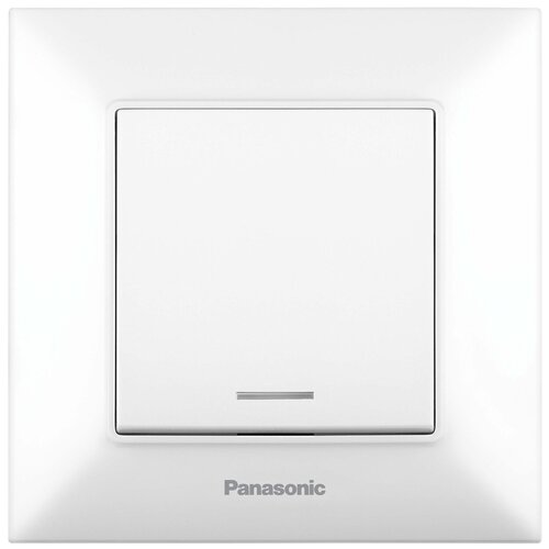 Переключатель Panasonic Arkedia Slim скрытый 1 клавиша проходной с подсветкой IP20 белый (упаковка: 1 штука) (WNTC00042WH-RU)