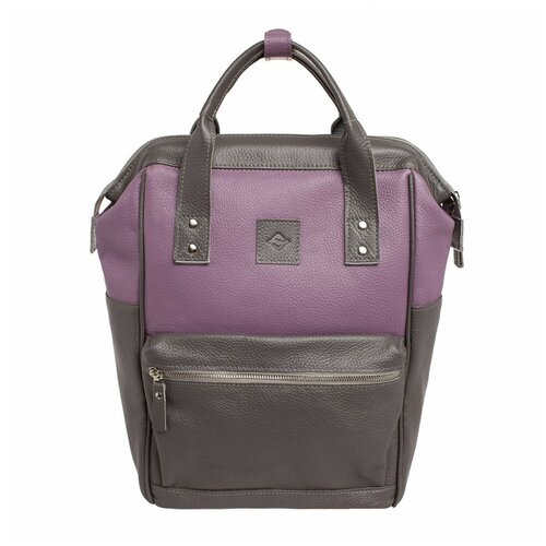 фото Женская кожаная сумка-рюкзак lakestone neish grey/lilac 913238/gl