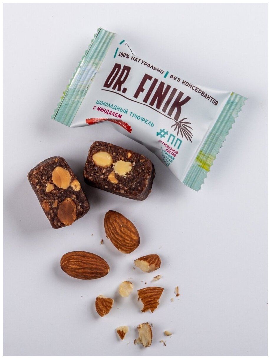 Полезные финиковые конфеты Dr.Finik 150г с миндалём без сахара - фотография № 2