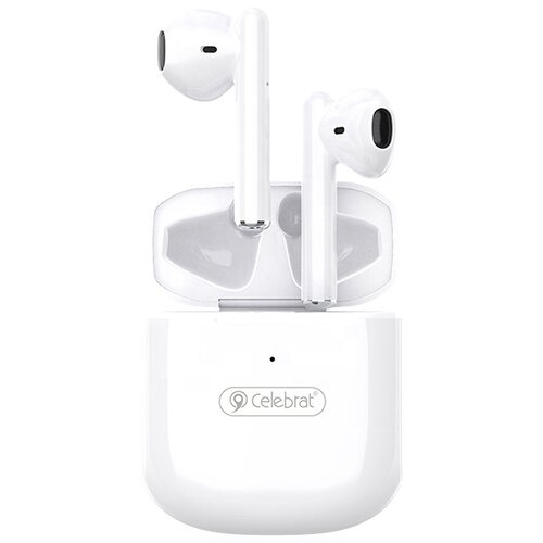 Наушники внутриканальные Celebrat W16 пластик bluetooth 50 индикатор цвет белый 132600₽