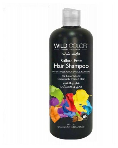 Wild Color Sulfate Free - Вайлд Колор Бессульфатный шампунь для окрашенных и поврежденных волос с маслом миндаля, 1000 мл -