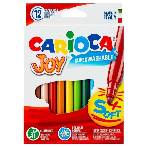 Carioca Набор фломастеров Joy, 40614, 3 уп., 3 шт. фломастеры carioca италия joy 18 цветов суперсмываемые вентилируемый колпачок 2 шт