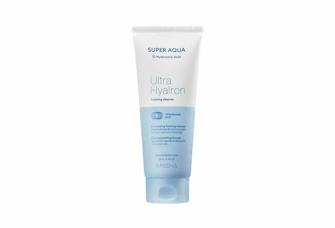 MISSHA Пенка для умывания и снятия макияжа Super Aqua Ultra Hyalron Foaming Cleanser