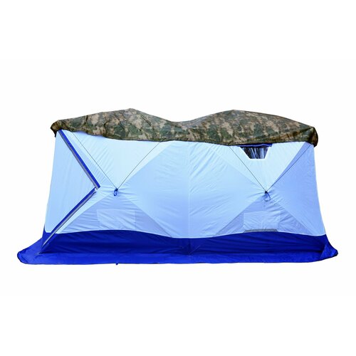 Антидождевая накидка 6 углов для зимней палатки Куб Дубль, размер по крыше 430х220 см, цвет темный лес lotos куб м2 палатки