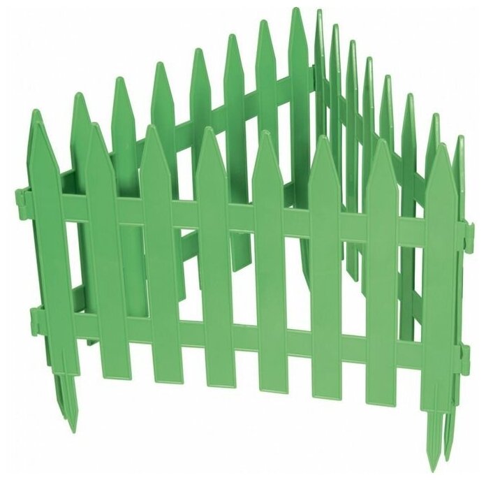 Забор декоративный "Рейка", 28х300 см, зеленый, Россия// Palisad 65005 .