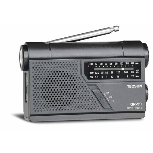 Цифровой радиоприемник с динамо-генератором Tecsun GR-99 (export version) black