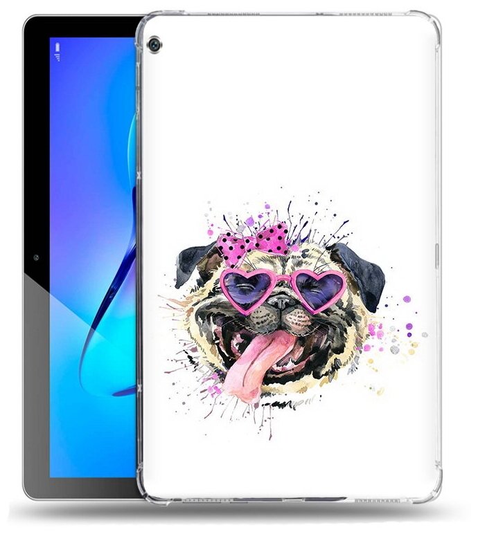 Чехол задняя-панель-накладка-бампер MyPads Веселая собака для Huawei MediaPad M3 Lite 10 Wi-Fi/ LTE (BAH-AL00/W09) противоударный