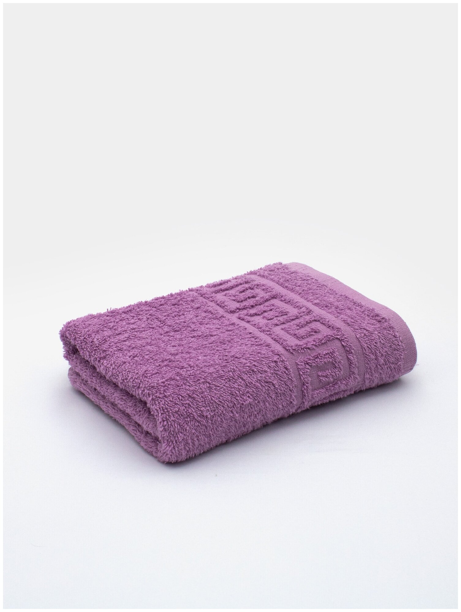 Полотенце махровое банное Хлопковый мир цвет сиреневый фиолетовый 40х70 плотность 430 гр/м2 - фотография № 1