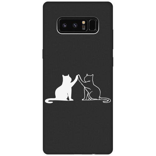 Матовый Soft Touch силиконовый чехол на Samsung Galaxy Note 8, Самсунг Ноут 8 с 3D принтом Cats W черный матовый soft touch силиконовый чехол на samsung galaxy note 8 самсунг ноут 8 с 3d принтом brain off w черный