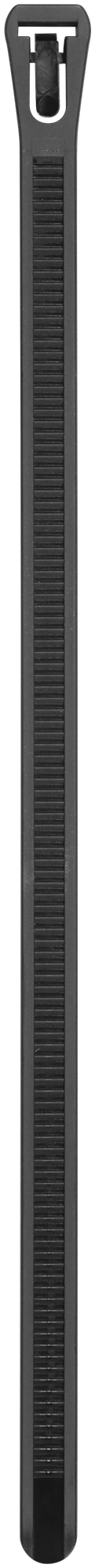 Стяжка многоразовая нейлоновая PRM 7,5х200мм, черная (15 шт.) Европартнер - фото №1