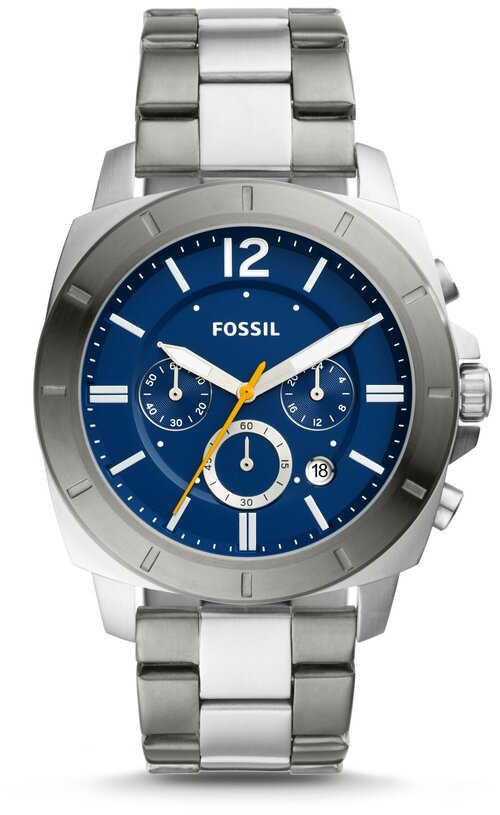 Наручные часы FOSSIL Privateer, серебряный, серый