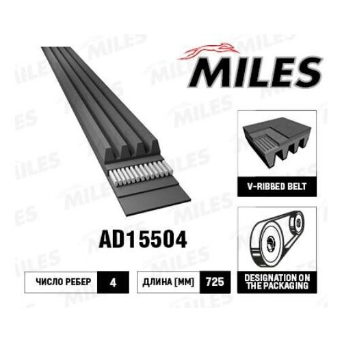 Ремень П/К 4pk725 Материал Epdm Miles арт. AD15504