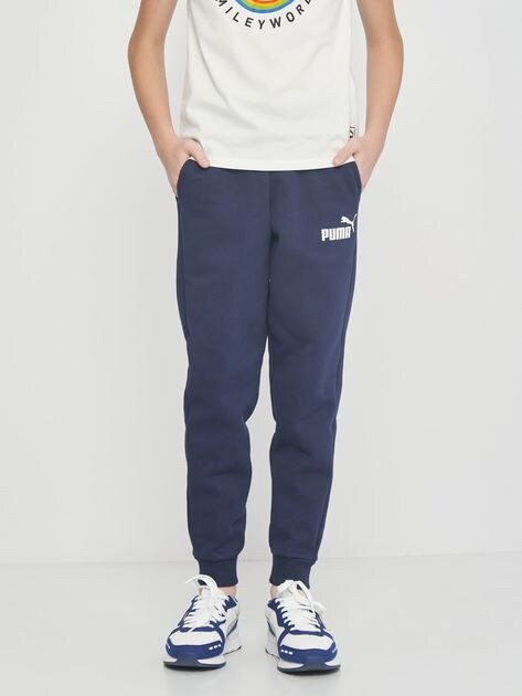 Брюки спортивные PUMA Essentials Logo Youth, размер 128, blue