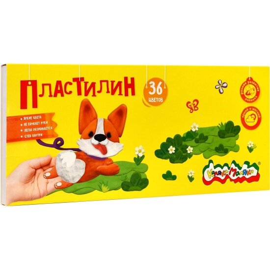 Пластилин Каляка-маляка 36 цв. 540 г ассорти