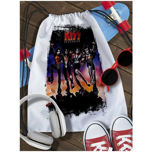 Мешок для сменной обуви kiss - 3021 heavy metal kiss band rock music diamond embroidery painting picture full drills mosaic cross stitch kits handwork decor gift