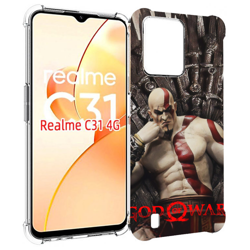 Чехол MyPads God of War Кратос для OPPO Realme C31 задняя-панель-накладка-бампер