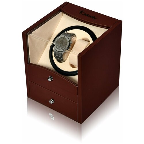 фото Стильная шкатулка для подзавода 2 часов jebely w 102c