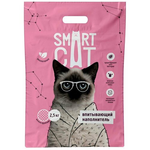 SmartCat Впитывающий наполнитель, мелкая фракция, 5 кг smart cat впитывающий наполнитель 10л 5 кг мелкая фракция 2шт