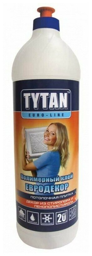 TYTAN EURO-LINE евродекор клей полимерный для изделий из полистирола, прозрачный (500мл) - фотография № 2
