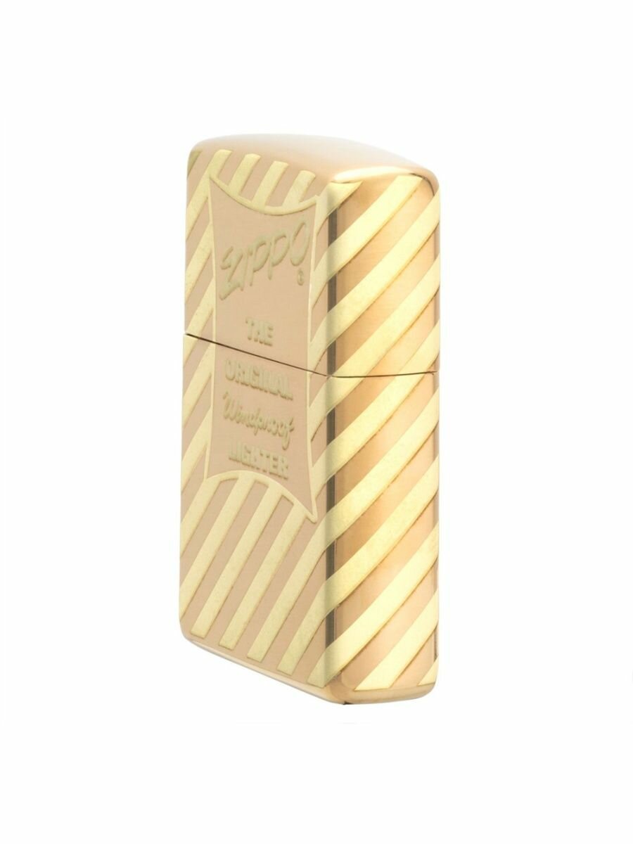 Оригинальная бензиновая зажигалка ZIPPO 49075 Vintage Zippo Box Top с покрытием High Polish Brass