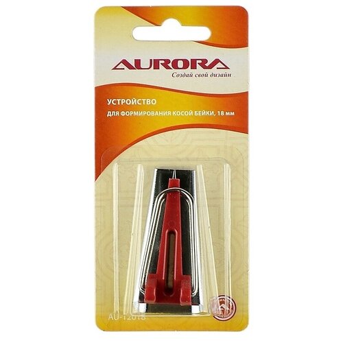 Устройство для формирования косой бейки Aurora 18 мм, цвет красный (AU-12018)