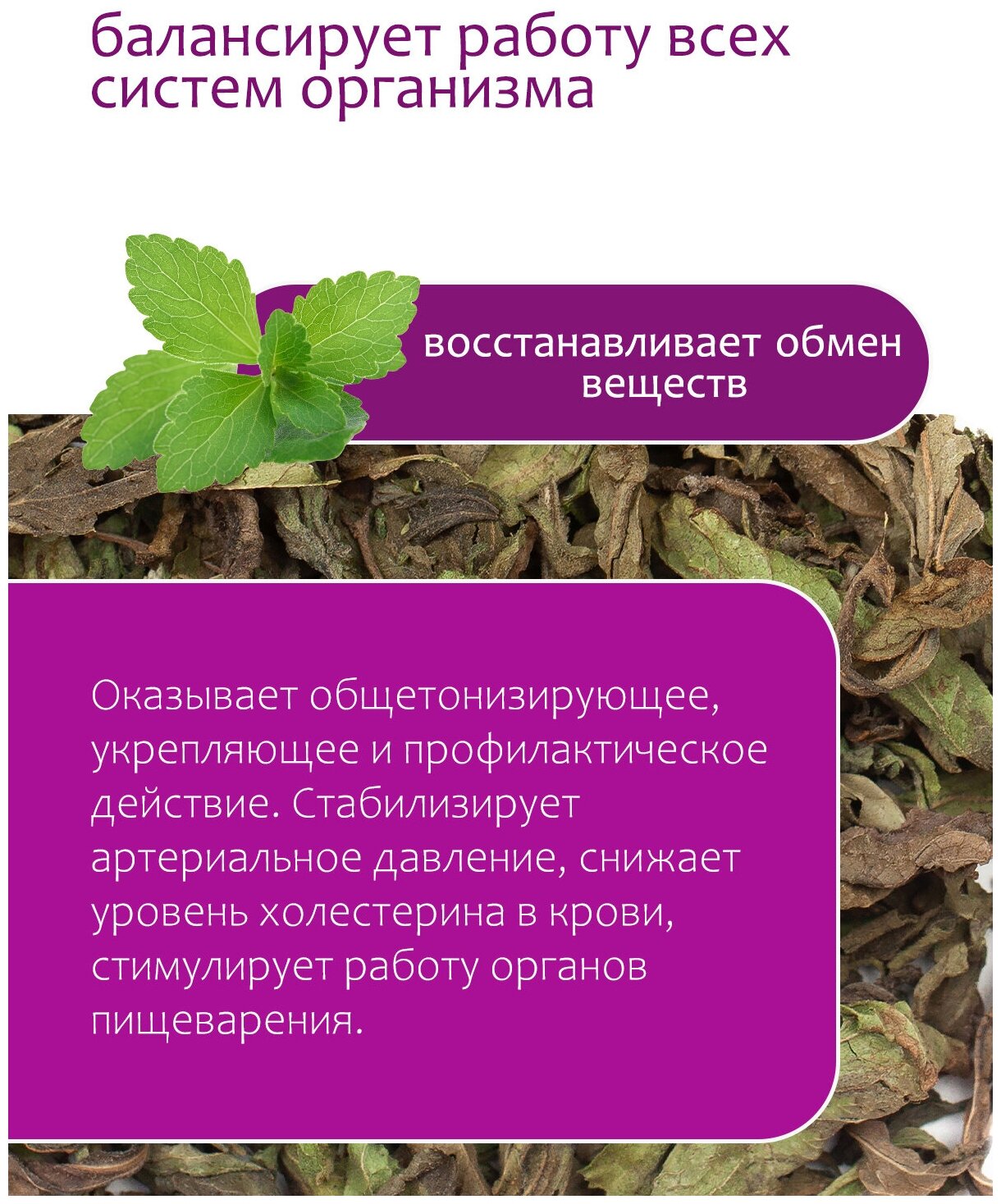 Травяной чай сбор Стевия сахарозаменитель, лист натуральный Травы Горного Крыма, 30 гр
