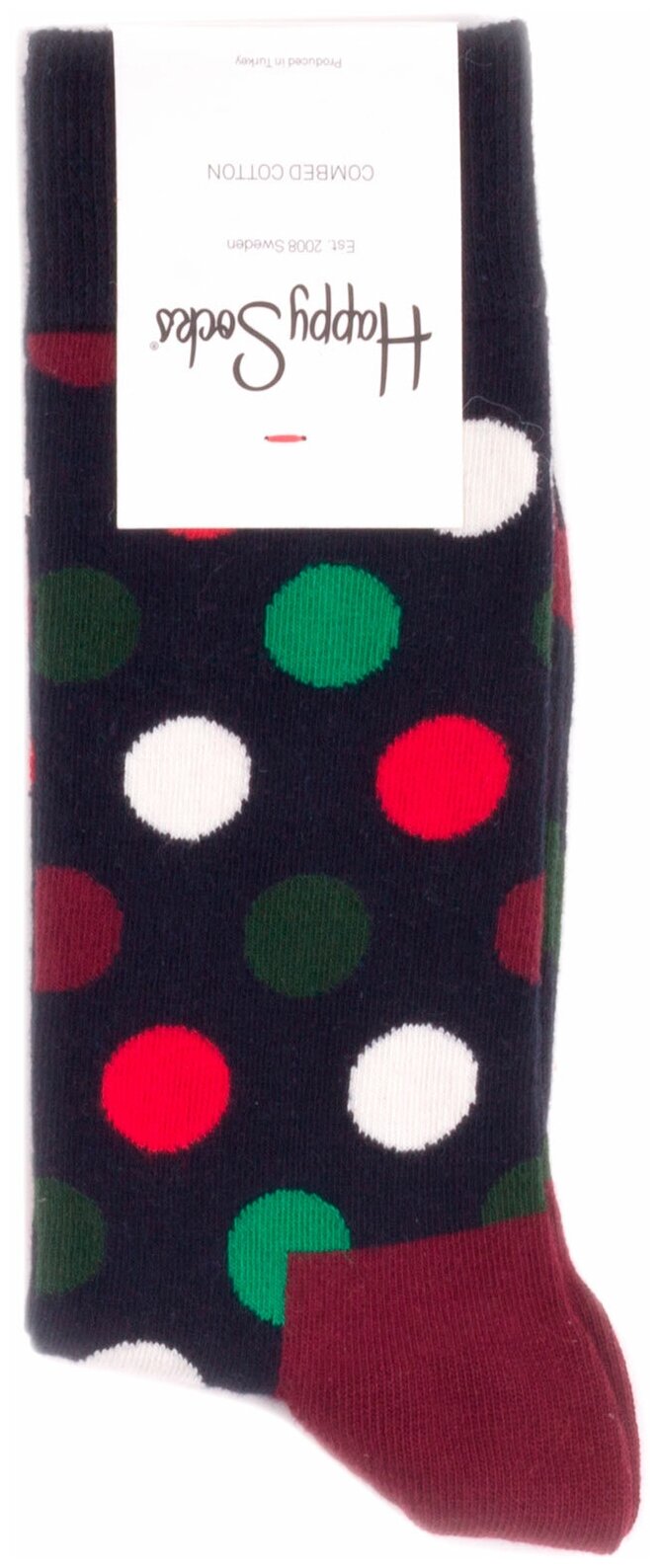 Happy Socks Big Dot - Red/Green 36-40
