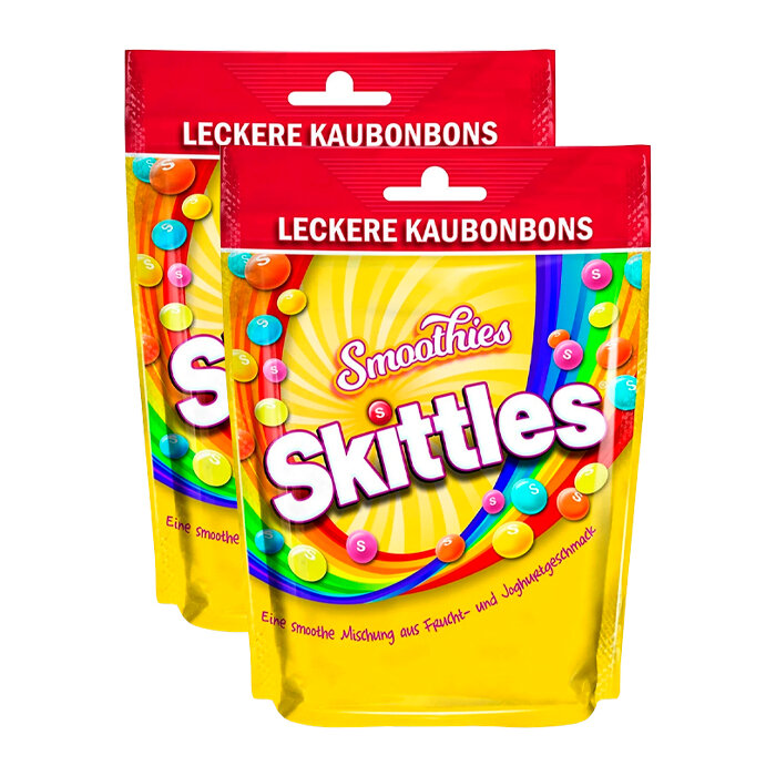 Драже Skittles Smoothies фруктовый коктейль (Великобритания), 160 г (2 шт)