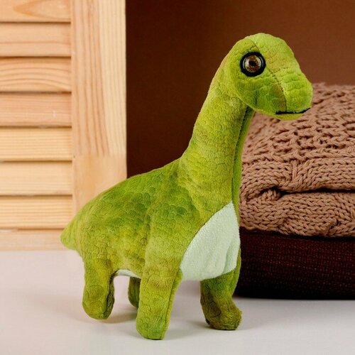 Мягкая музыкальная игрушка Динозаврик, 20 см, цвет зелeный