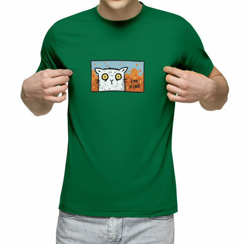 Футболка Us Basic, размер S, зеленый мужская футболка i m fine m зеленый