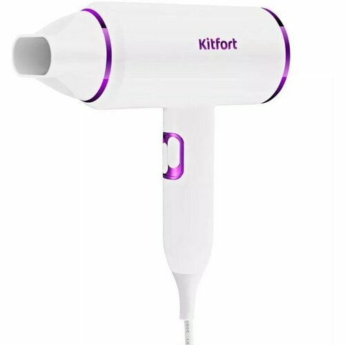 Фен КТ-3217 1800 Вт 2 скорости 3 температурных режима белый-фиолетовый 226400₽