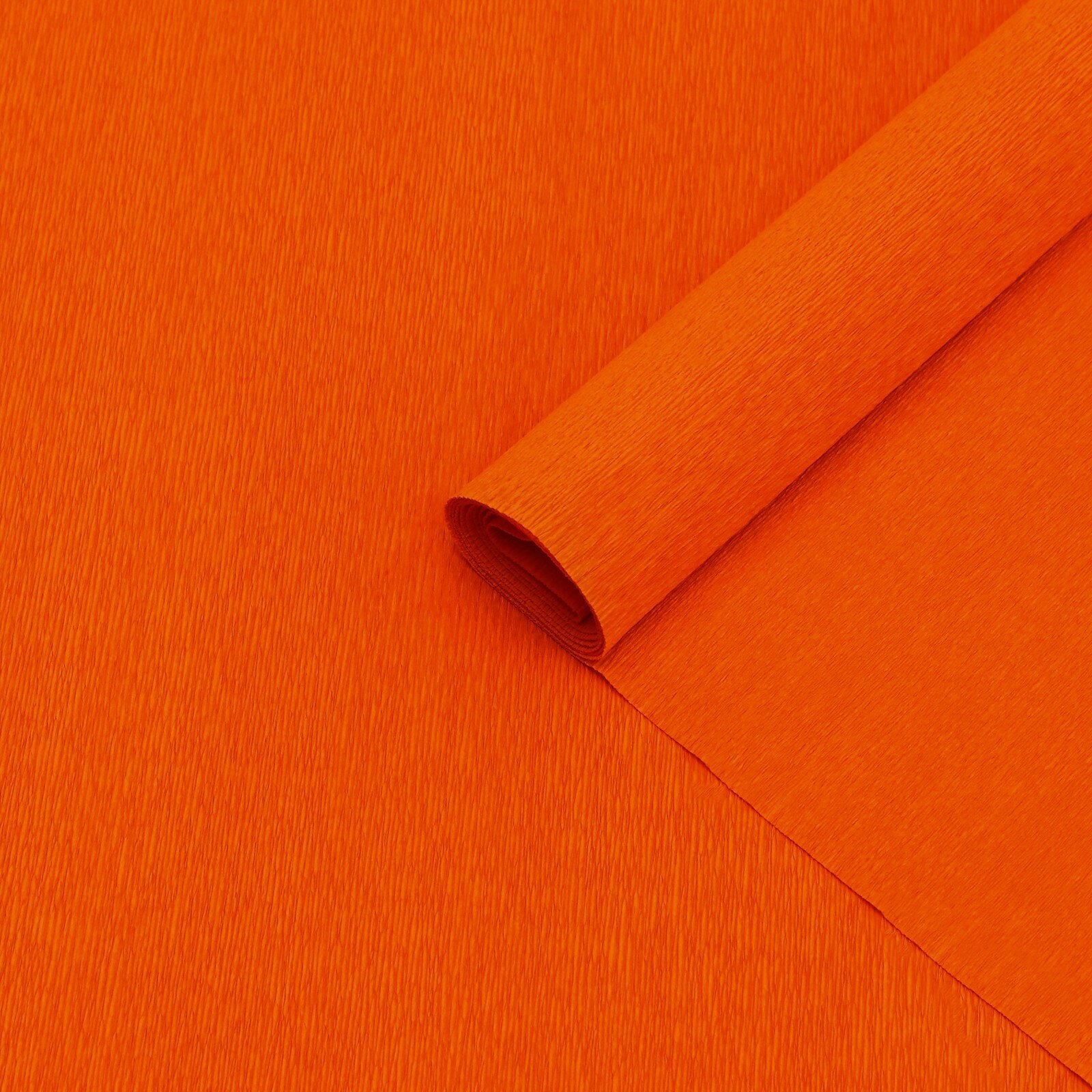 Бумага гофрированная 374 оранжевая, 90г, 50 см х 1, 5 м