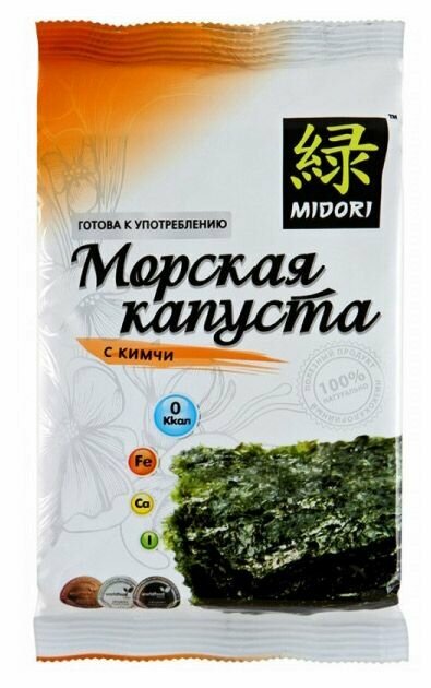 Морская капуста MIDORI с кимчи, 5 г, 6 шт