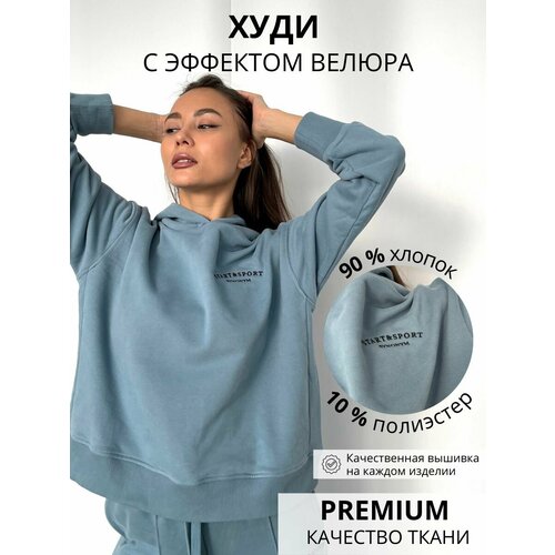 фото Худи synonym, размер 46, голубой