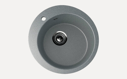 Изображение товара Каменная мойка для кухни врезная SURAGRAN S-13, 495 мм круглая, цвет темно-серый/Раковина для кухни