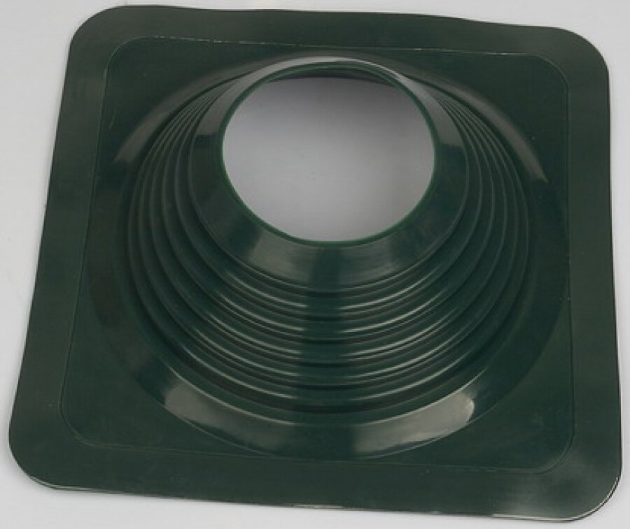 фото Кровельный уплотнитель дымохода прямой № 4 силикон 76-152 mm зеленый