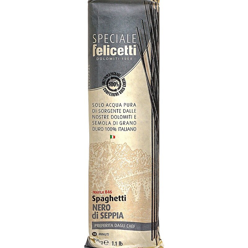 Макароны Felicetti с чернилами каракатицы 500г спагетти